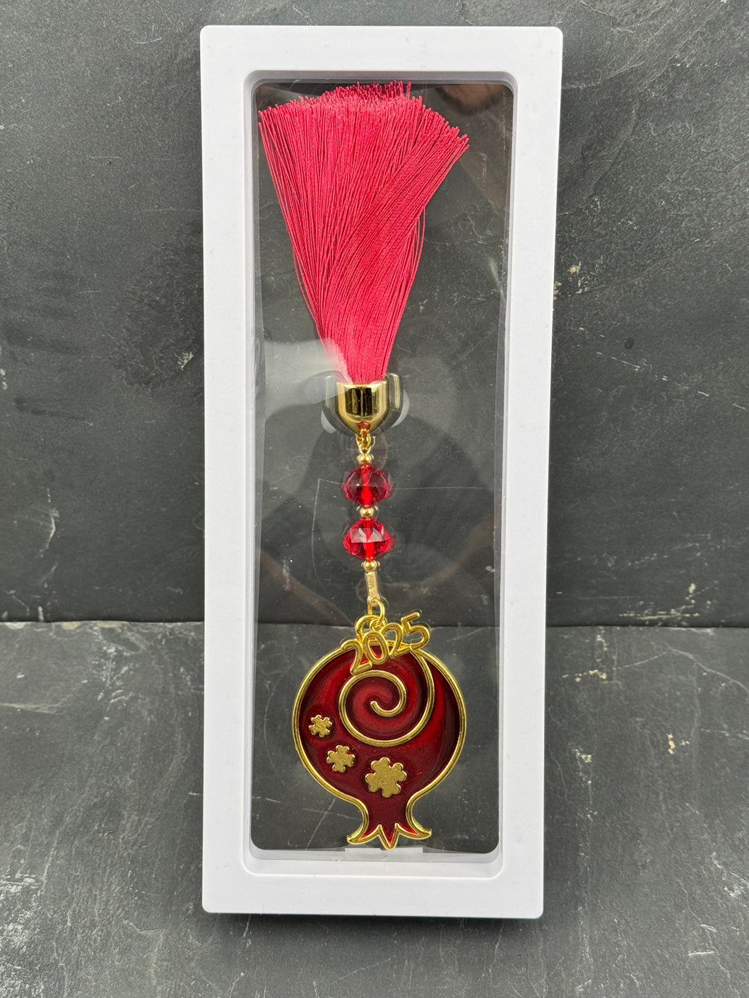 Metal Pomegranate Gouri with Beads and Tassel Presented in a Beautiful Display Case G3931