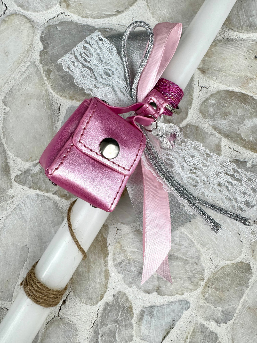 Corded Easter Candle with Mini Coin Pouch Keychain EC202512
