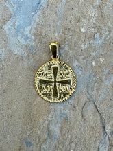 Load image into Gallery viewer, 14k Yellow Gold Konstantinato Double Sided with St. Constantine and Helen Pendant GKP14
