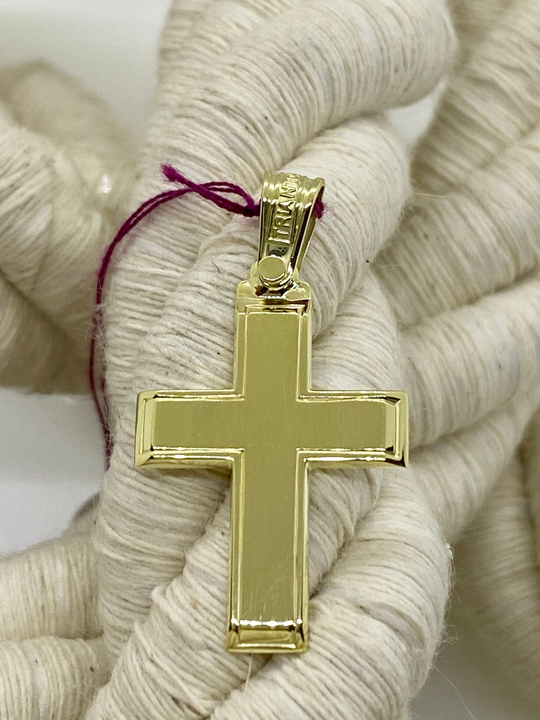 Triantos 14k Polished and Brushed Yellow Gold Cross 212242