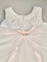 Load image into Gallery viewer, Dress 5 Girls Christening Baptismal Layered Dress with Rhinestone Accents and Belt

