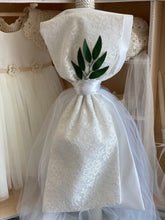 Load image into Gallery viewer, Baptism Package Olive Leaf Theme, Dress with Crochet Bolero and Wooden Chest GBP5
