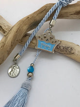 Load image into Gallery viewer, Gouri 22 Baby Blue Rope Metal Prince Crown and Panagia Pendant
