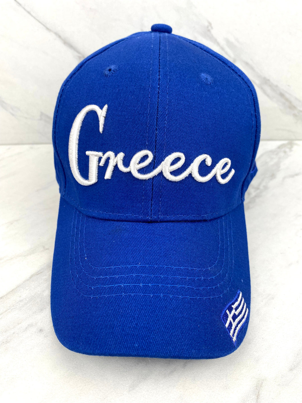 Embroidered Greece Baseball Cap with Embroidered Mati on 1 Side BH20224