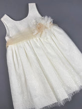 Load image into Gallery viewer, Dress 62 Girls Baptismal Christening Dress with sequence French lace , matching Bolero and Hat. Made in Greece exclusively for Rosies Collections.
