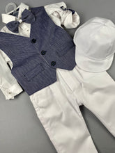 Load image into Gallery viewer, Rosies Collections 7pc full suit, Trimmed Dress shirt, Cuff sleeves, Pants, Jacket, Vest, Belt or Suspenders, Cap. Made in Greece exclusively for Rosies Collections S201924
