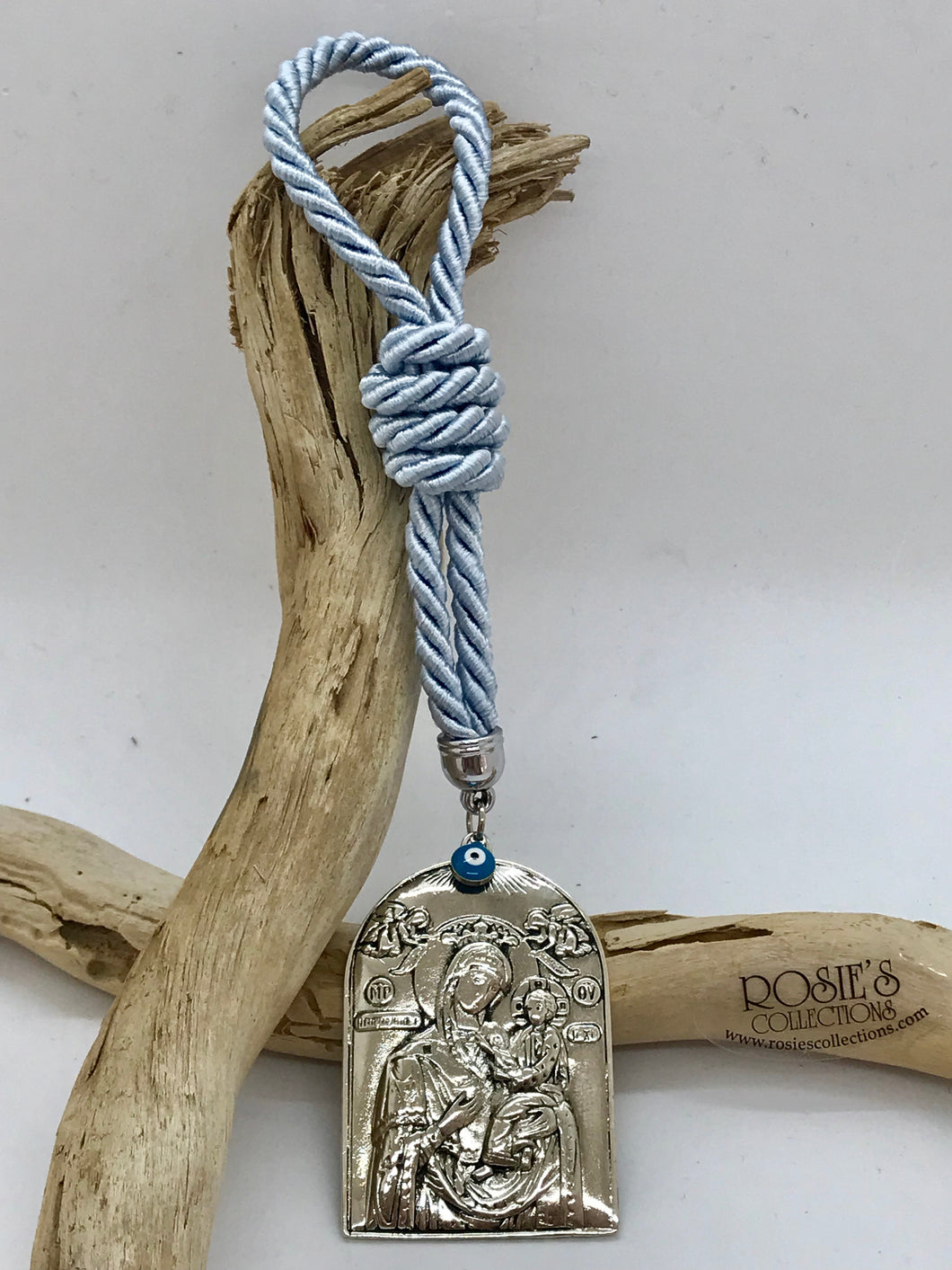 Gouri 19 Baby Blue Rope With Panagia Icon