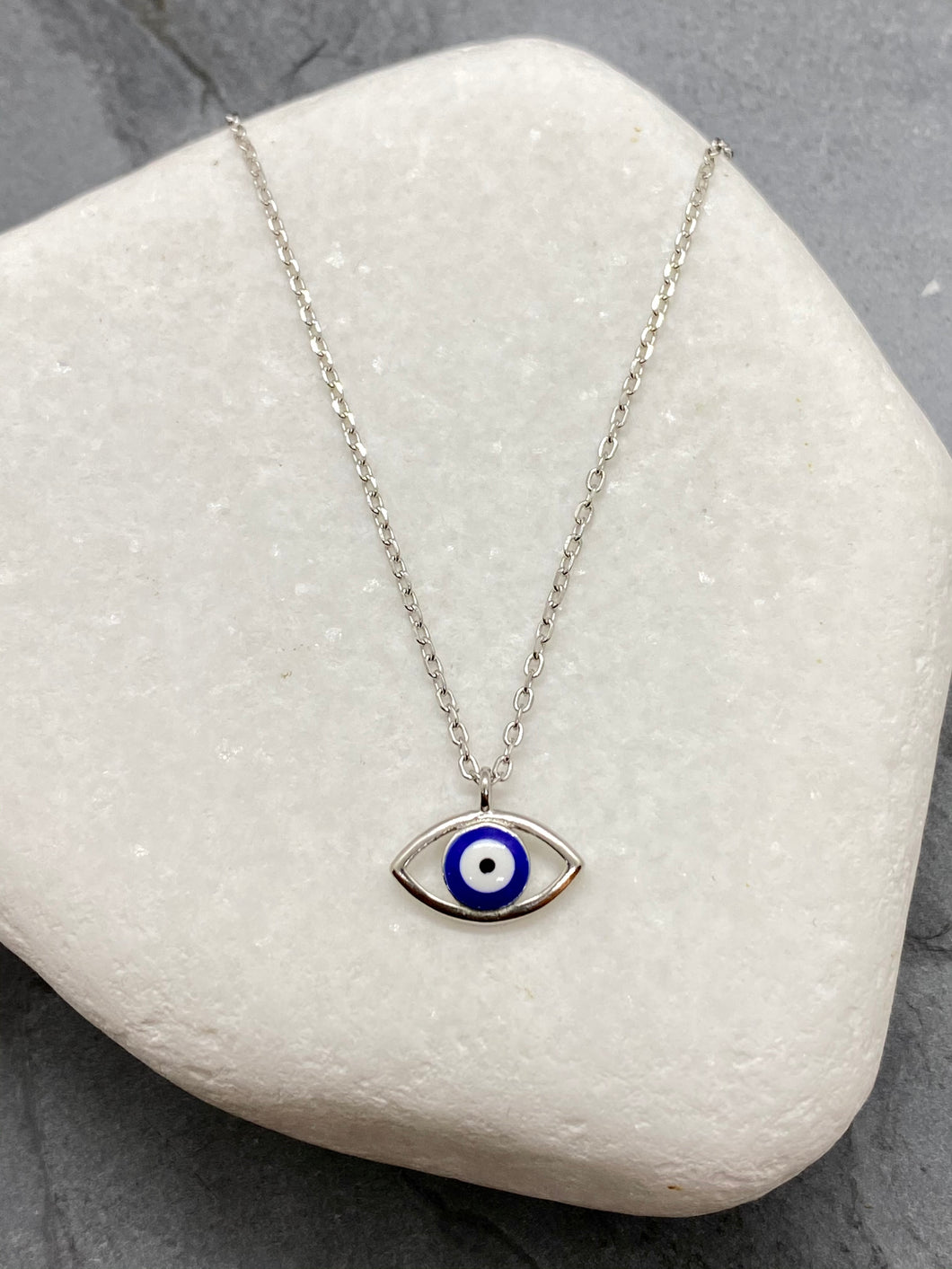 925” Sterling Silver Evil Eye Mati Necklace SN10