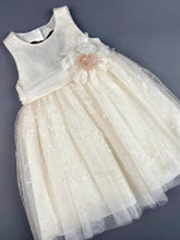 Load image into Gallery viewer, Dress 58 Girls Baptismal Christening Dress very light dusty rose with sequence, matching Bolero and Hat. Made in Greece exclusively for Rosies Collections.
