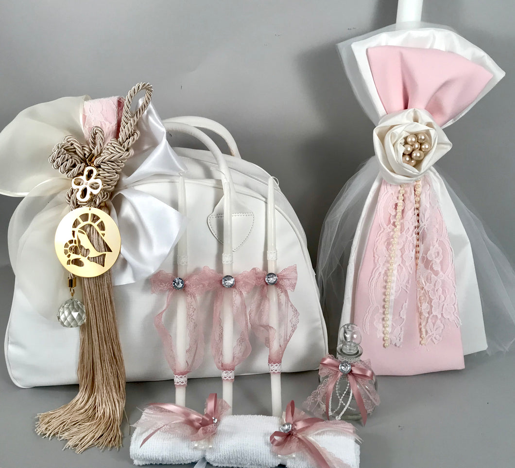 Baptism Package in Dusty Rose Theme with Duffle Bag and Gouri  GBP1