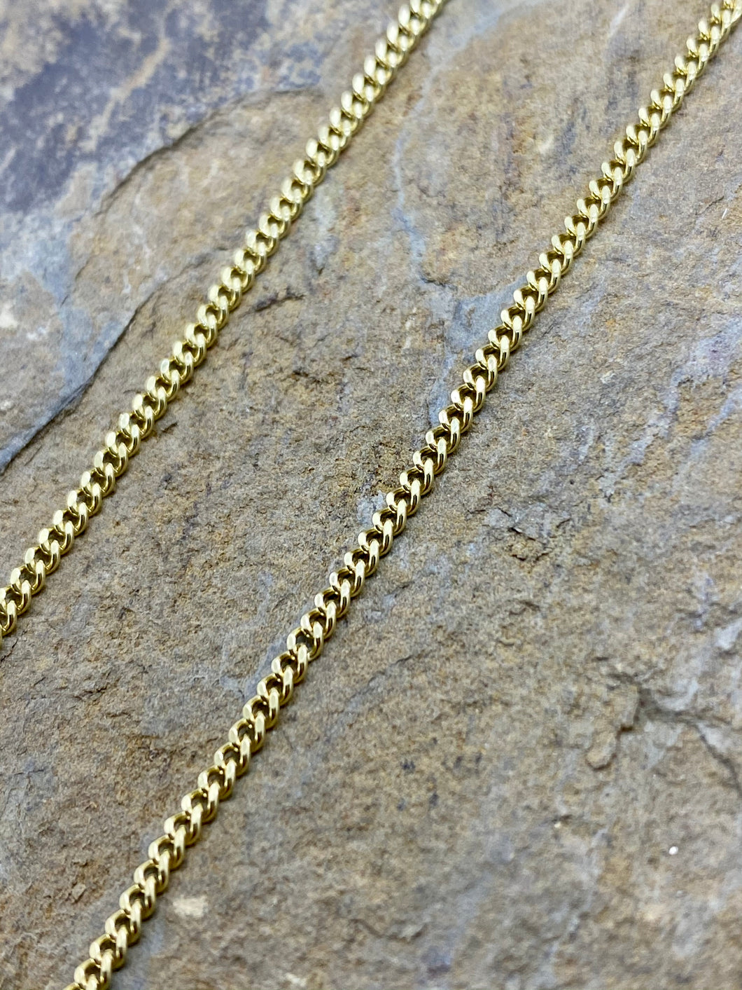 10K Yellow Gold Curb Chain 1.8mm