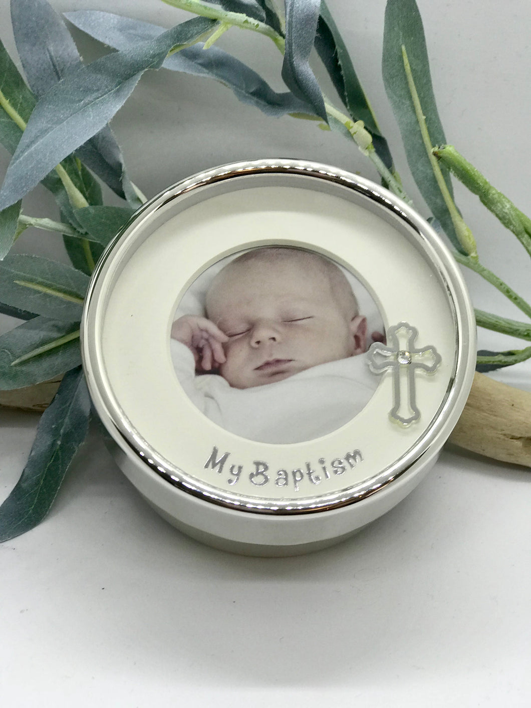 Baptism Trinket Box Photo Frame
