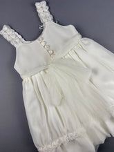 Load image into Gallery viewer, Dress 35 Girls Baptismal Christening Sleeveless  3pc  Dress, matching Bolero and Hat. Made in Greece exclusively for Rosies Collections.
