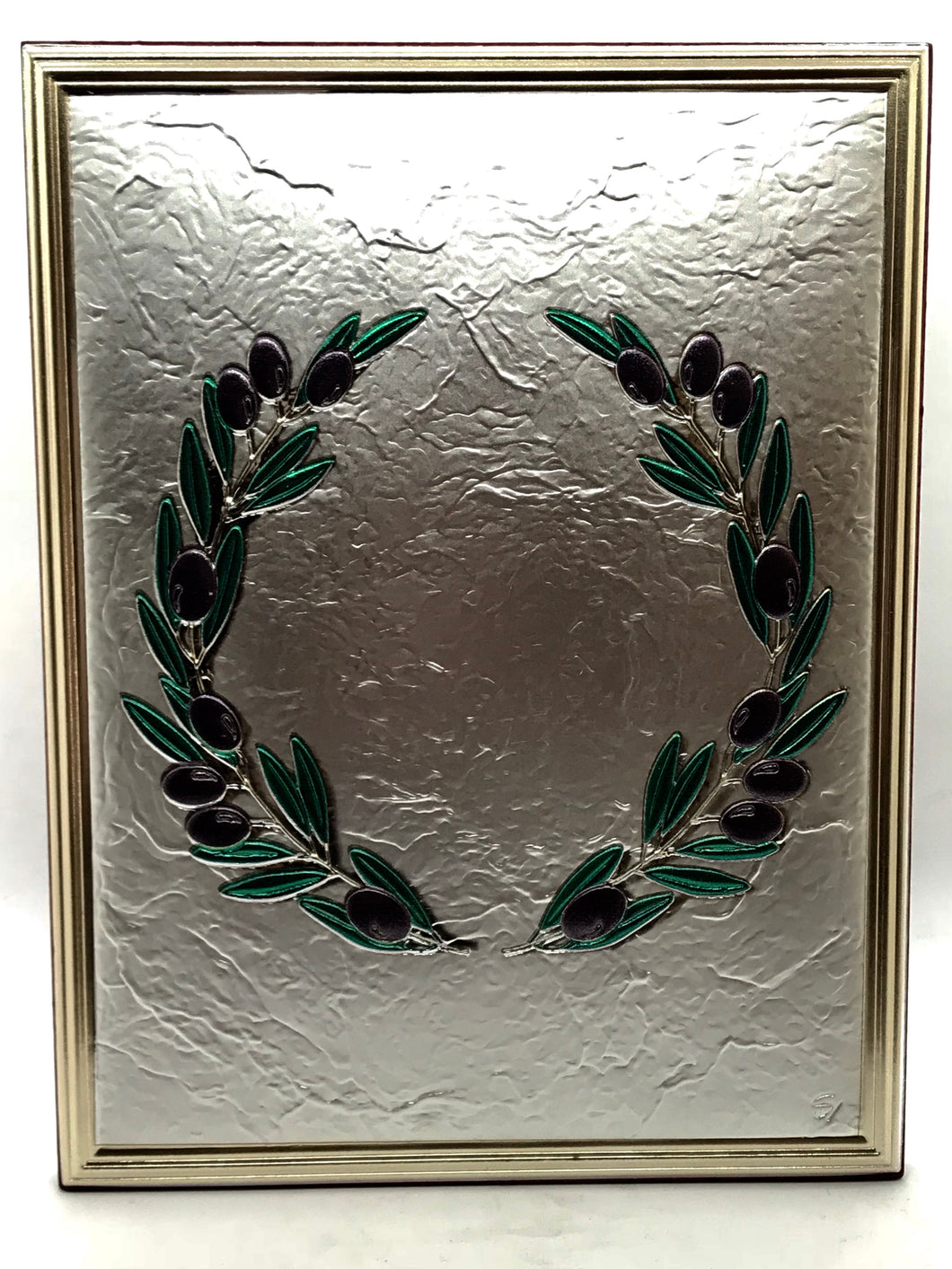 Silver Olive Wreath Frame